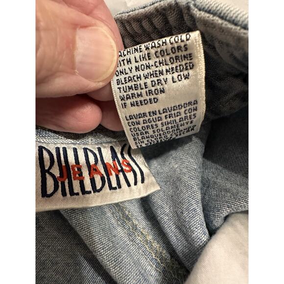 Vintage 1980's Denim Maxi Skirt Sz 8 Bill Blass Full Button Closure Boho Cowgirl - Picture 10 of 10